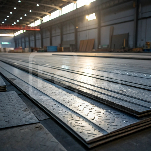 Лист рифленый чечевица нержавеющий 3 мм AISI 201 ГОСТ 8568-77 г/к