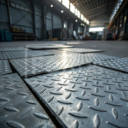 Лист рифленый ромб нержавеющий 1,5 мм AISI 201 ГОСТ 8568-77 г/к