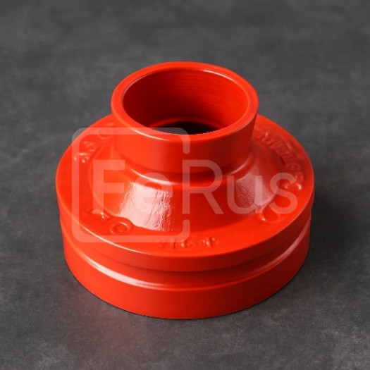 Переход концентрический под муфту грувлок ковкий чугун ДУ 100x80 (ДН 108x89) 4x3